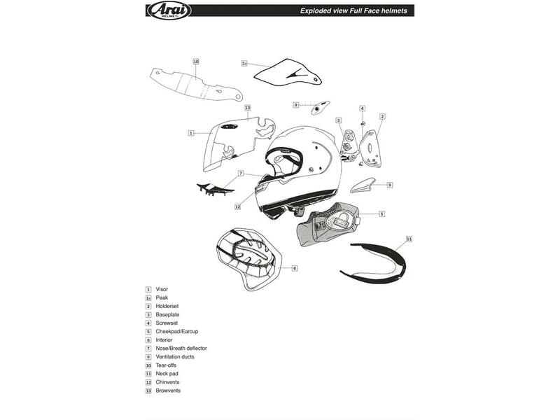 ARAI QV-2 Duct Rear Tinted