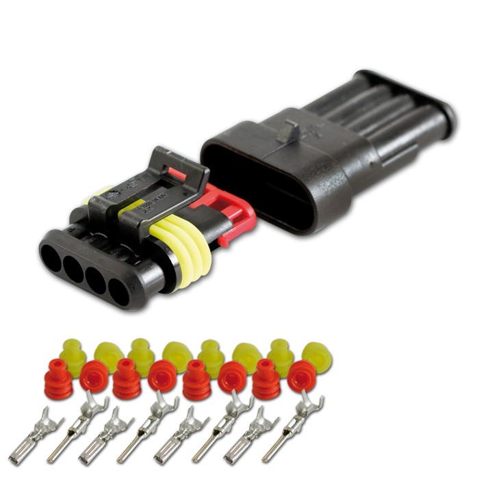 AMP Superseal Gehäuse Set 4-polig 0,75-1,50mm²
