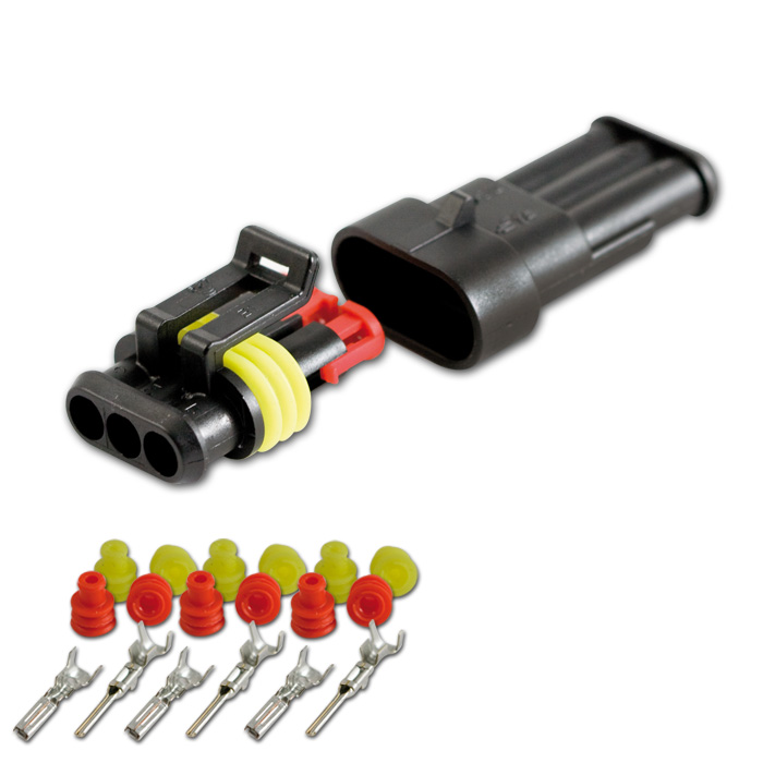 AMP Superseal Gehäuse Set 3-polig 0,75-1,50mm²