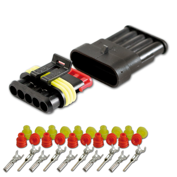 AMP Superseal Gehäuse Set 5-polig 0,75-1,50mm²