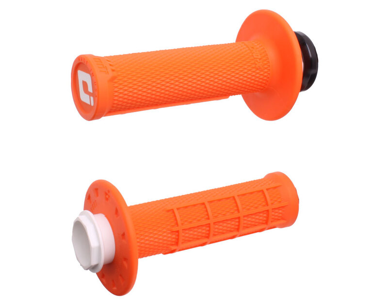 ODI Micro-X Half-Waffle Lock-On Griffe - Orange/Schwarz