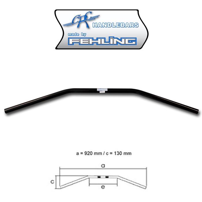 1-Zoll Lenker Drag Bar (LDHD 5) schwarz/ Kerbe