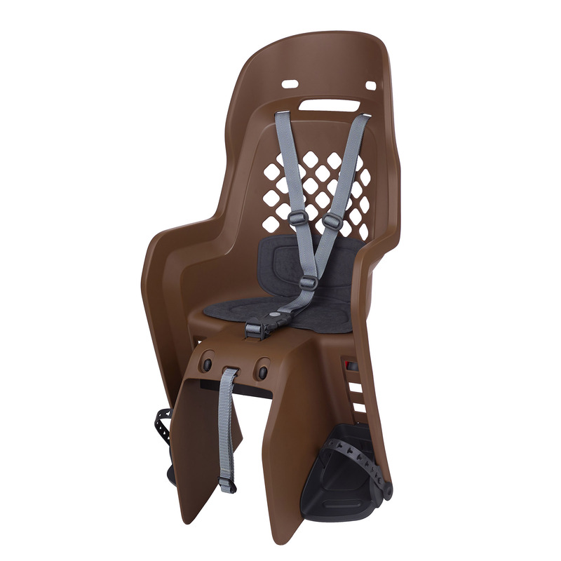 POLISPORT Joy CFS Rear Child Bike Seat Carrier Mounting - Brown/Dark Gray