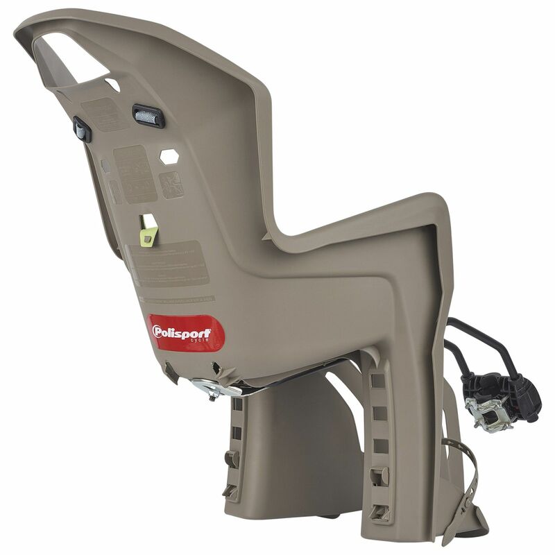 POLISPORT Koolah FF Rear Child Bike Seat Frame Mounting - Brown/Green